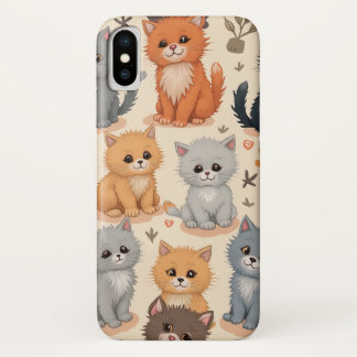 iPhone X Coque Cute chaton motif Téléphone Case