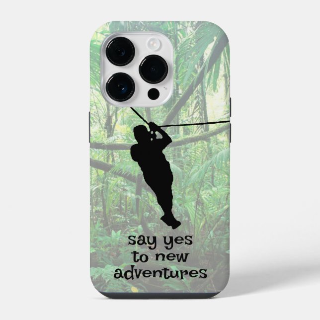 iPhone Zipline Adventure Design Smartphone Coque (Verso)