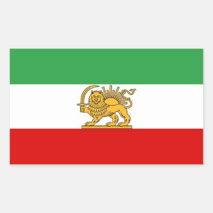 IRAN Drapeau Lion et Soleil Autocollant GRAND