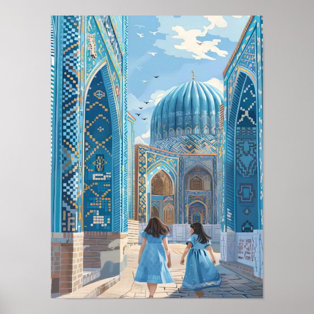 Iran Print Iran Illustration Tehran Poster Tehran  (Devant)