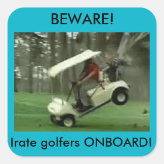 Irate golfers sur autocollant à bord