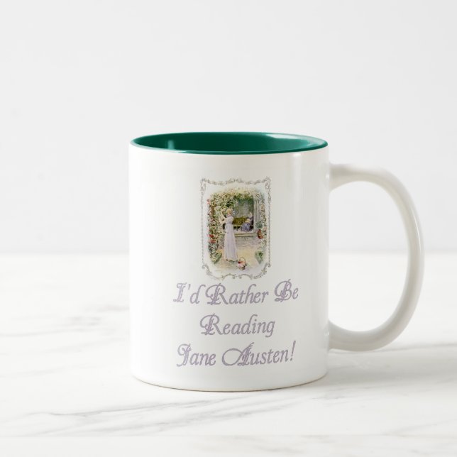 IRBR Jane Austen ! Tasse à deux tons, 6 couleurs, (Droit)
