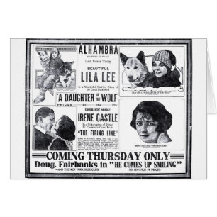 Irene Castle Lila Lee 1919 Carte publicitaire vint