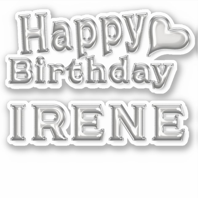 Irene Happy Birthday Autocollants (Devant)