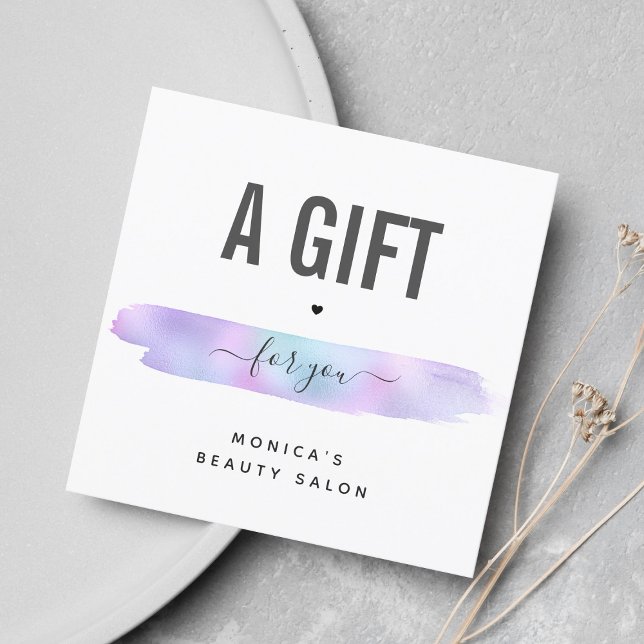 Iridescend Brush Stroke Ajouter Logo Spa de maquil (Créateur téléchargé)