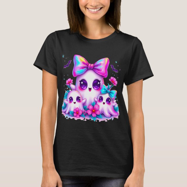 Iridescent Ghost Halloween T-shirt (Devant)