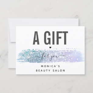 Iridescente Brush Stroke Moderne Salon de beauté S