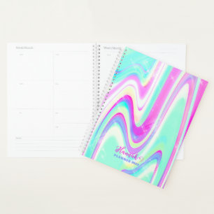 Iridescente Holographique Liquide Swirl
