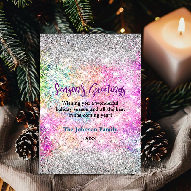 Iridescente rose argent parties scintillant Noël n (Créateur téléchargé)