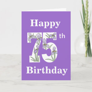 Iris 75e carte d'anniversaire