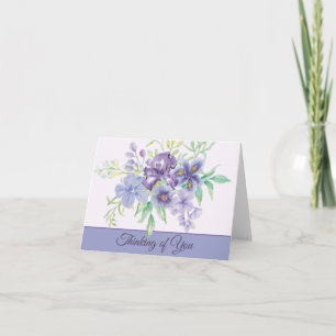 Iris aquarelles violets et bleus personnalisables