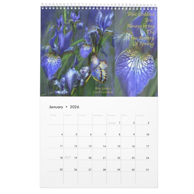 Iris - calendrier de la collection 2 pour 2010 (Jan 2026)