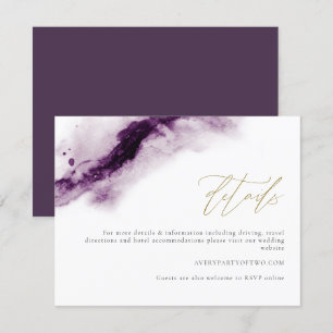 IRIS Carte Boho Plum Purple Gold Splash Détails