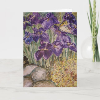 "Iris carte de voeux dans domaine"