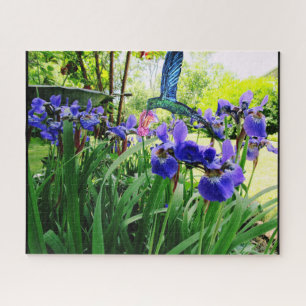 IRIS FLEURS ET HUMMINGBIRD puzzle