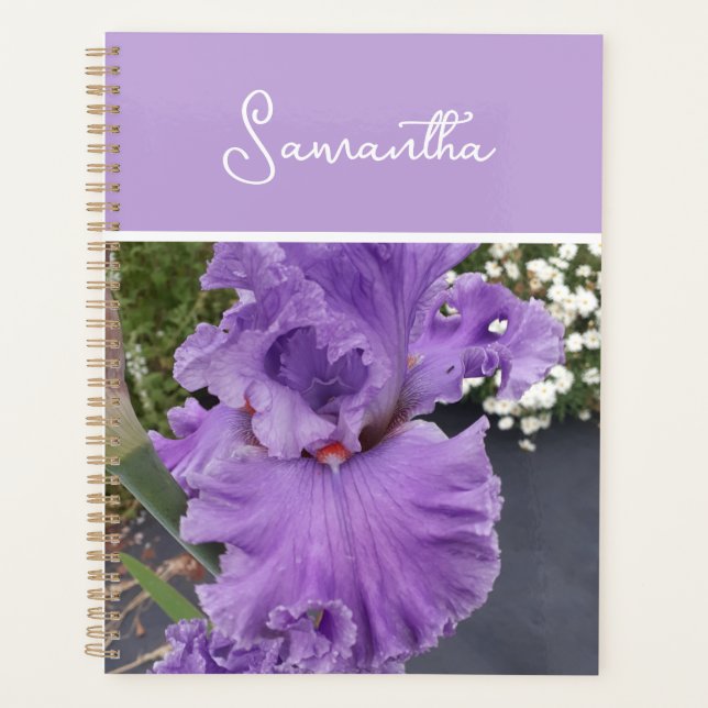 Iris Fleurs Fleurs Violet Lavande Lilac Apron (Devant)