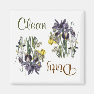 Iris Fleurs Lave-vaisselle Magnet