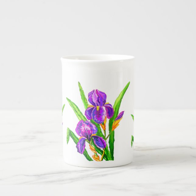 Iris Fleurs Mug Belle Fleur Irises (Devant)