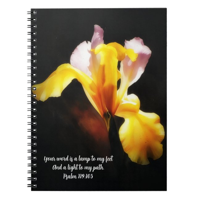 Iris Flower Light Bible Verse Prayer Journal (Devant)