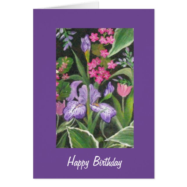 Iris Garden Carte d'anniversaire (Devant)