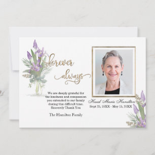 Iris - Photo personnalisée du Merci de la sympathi