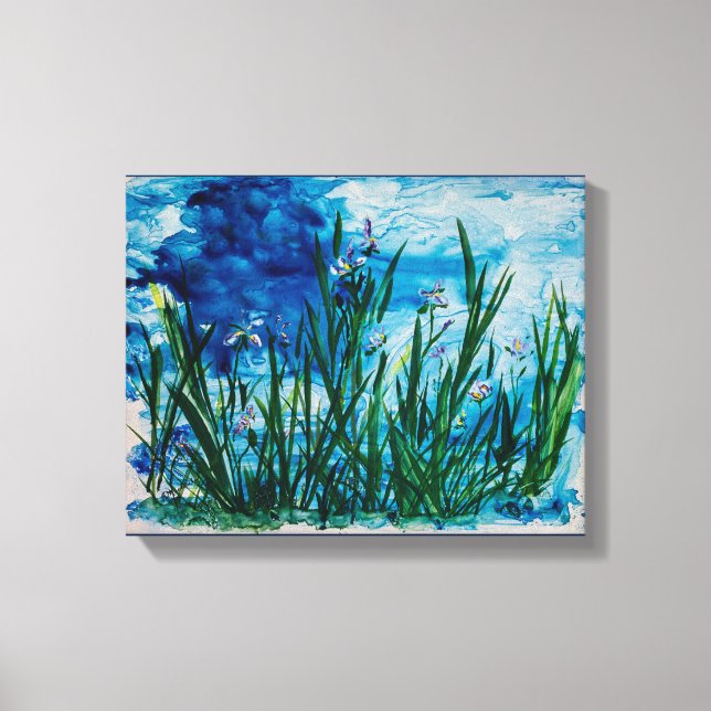 Iris sur la toile de bord d'eau Imprimer (Recto)