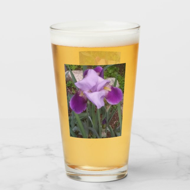 Iris Violet en Verre (Devant (rempli))