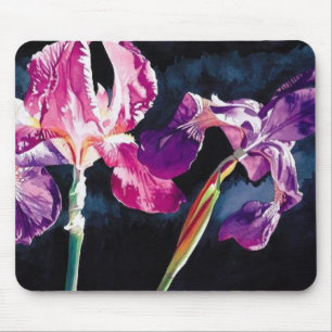 "Iris violet" floral par le tapis de souris de