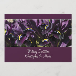 Iris violet velouté Faire-part de mariage