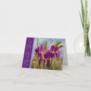 Iris violets. Cartes de remerciement
