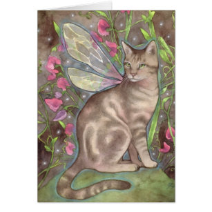 Irisation - carte féerique d'art de chat