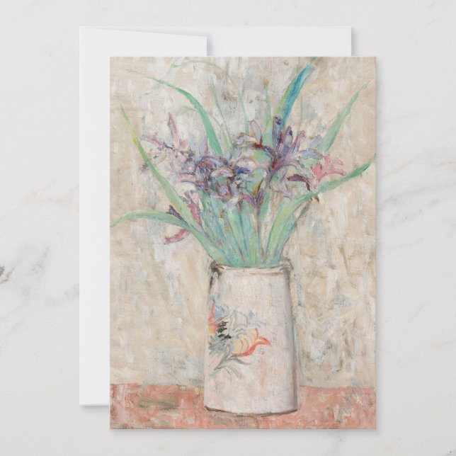 Irises dans un vase de fleurs blanches | Tadeusz M (Devant)