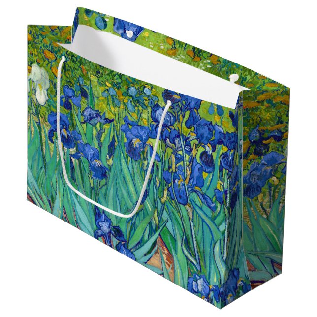 Irises, Vincent van Gogh Grand sac cadeau (Devant Angle)