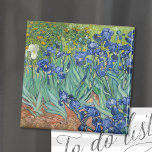 Irises | Vincent Van Gogh Magnet<br><div class="desc">Irises (1889) de l'artiste post-impressionniste néerlandais Vincent Van Gogh. La peinture paysagère originale est une huile sur toile montrant un jardin de fleurs d'iris en fleurs. Utilisez les outils de conception pour ajouter du texte personnalisé ou personnaliser l'image.</div>