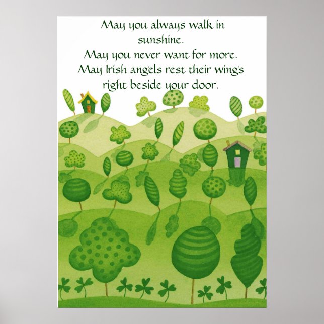 Irish blessing Poster (Devant)
