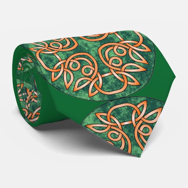 Irish Celtic Design Cravate de la Saint Patrick (Roulé)