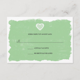 Irish Celtic heart RSVP carte de réponse 3991