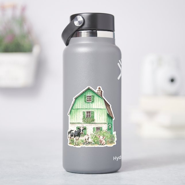 Irish Farmhouse | Sticker à grange verte (HydroFlask)