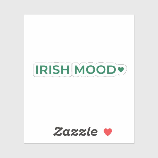 Irish Mood Modern Minimalist Wide Text Sticker (Feuille)