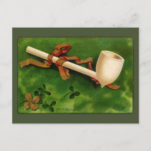 Irish Pipe St. Patrick's Day Carte postale Vintage
