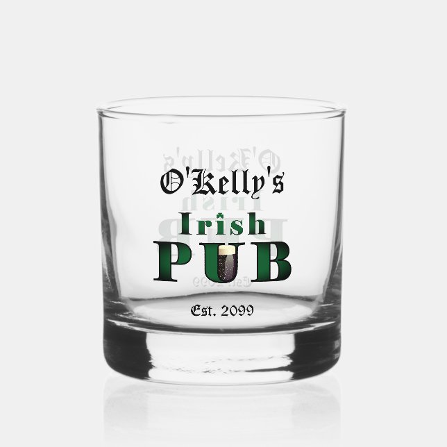 Irish Pub Bar Whiskey Rocks Verre Verre Boire (Recto)