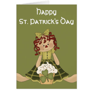 Irish RagDoll d1 Bonne carte St. Patrick's Day