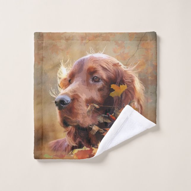 Irish Red Setter, Irish Setter (Gant de toilette)