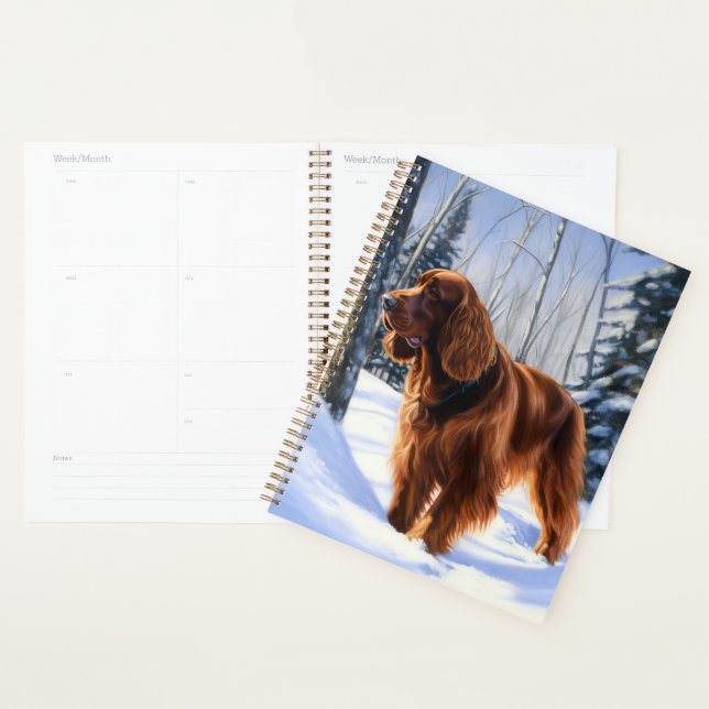 Irish Setter Qu'il neige Noël (Devant avec enveloppe)