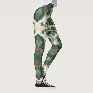 Irish Splendor : Les Leggings Shamrocks Boho