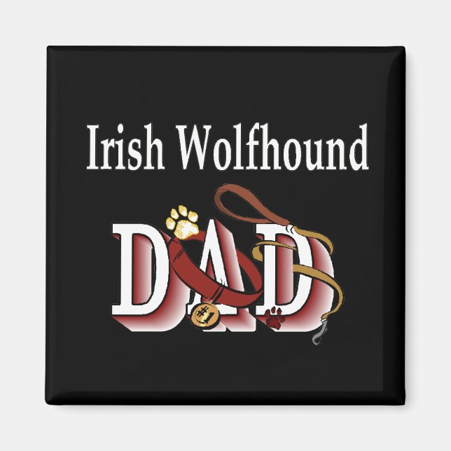 Irish Wolfhound dad Magnet (Devant)