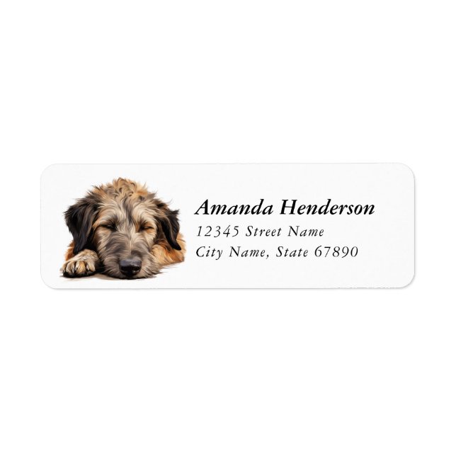 Irish Wolfhound Dog Adresse de retour Étiquettes (Devant)