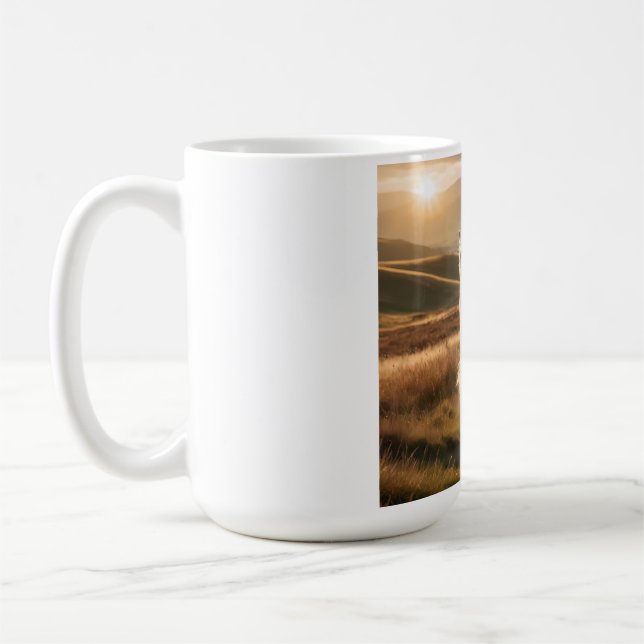 Irish Wolfhound Élégante race café Mug (Gauche)