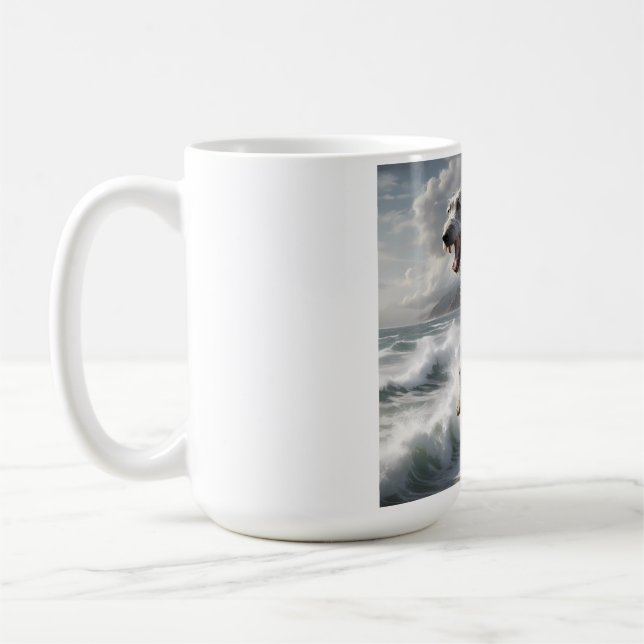 Irish Wolfhound Élégante race café Mug (Gauche)