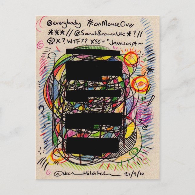 irkafirka @twitter a écrasé les cartes postales (Devant)